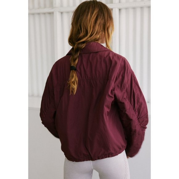 NWT FP Movement by Free People Burgundy Jacket Women’s size Medium PrimaLoft - Picture 7 of 10